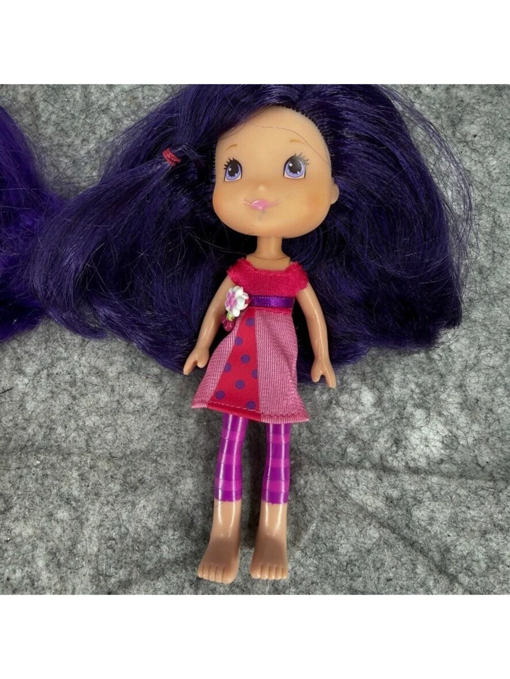 Lot of 2 Strawberry Shortcake Cherry Jam Dolls Cleaned Restyled Hair Purple 235